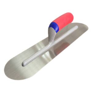 Финишна стоманена заглаждачка High Carbon Stееl Trowel 305×102 мм със заоблени краища